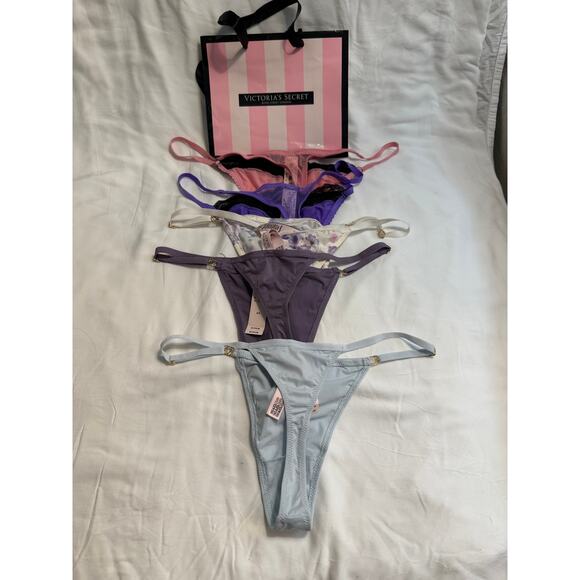 NWT Victoria’s Secret Thong Bundle – Size Small & Medium – Adjustable - Picture 2 of 2